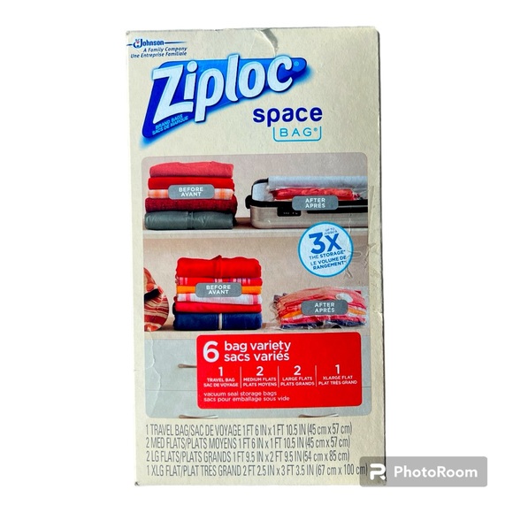 ZIPLOC SPACE BAGS - 6 BAG VARIERY - Picture 1 of 4